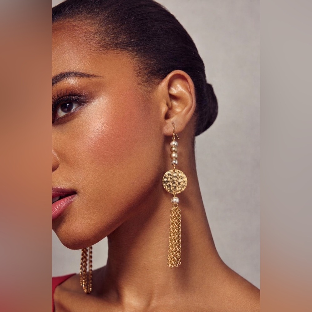 🔥Host Pick🔥 Coldwater Creek Pearl Gold and Silver Dangle Earrings